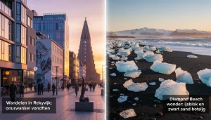 Wandelen in Reykjavik en Diamond Beach | Culturele Vondsten en IJsblokken