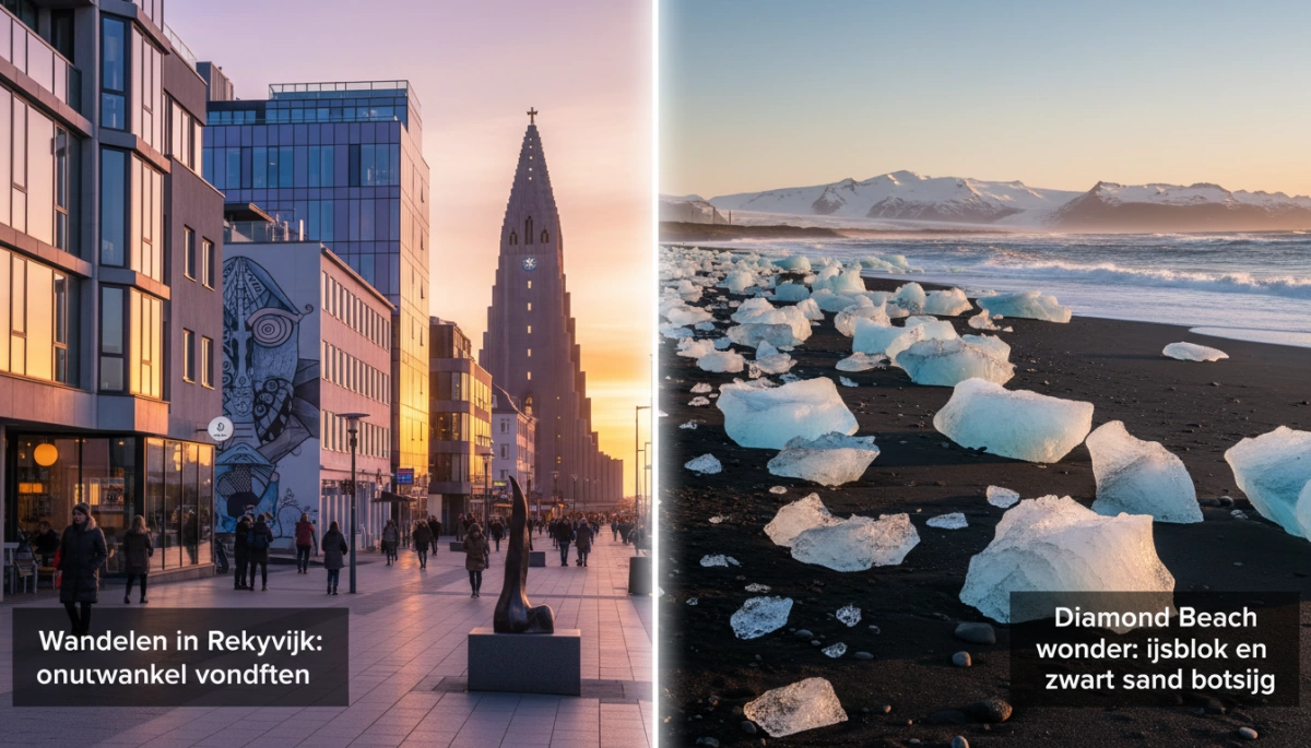 Wandelen in Reykjavik en Diamond Beach | Culturele Vondsten en IJsblokken