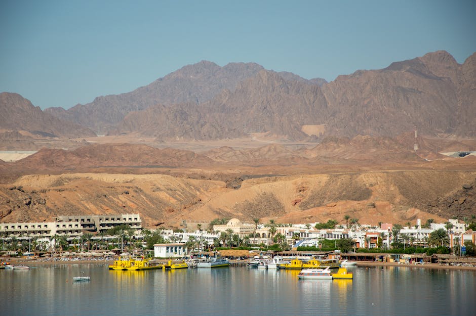 Explore the charming desert landscapes merging with the Red Sea coast at this vibrant resort town.